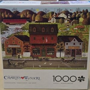 Charles Wysocki-"Candlemaker,Tobacconist, Hat Shop"- 1000 Piece Jigsaw Puzzle